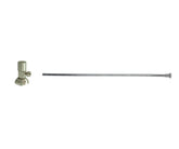 Toilet Supply Kit - Contemporary Round Handle with 1/4 Turn Ceramic Disc Cartridge Valve (MT6004-NL) - Angle, Flat Head Riser